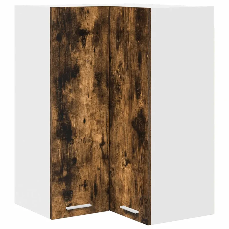 Armoire suspendue moderne cuisine 57 x 57 x 80 cm grand espace de stockage design contemporain en bois d'ingénierie blanc 02_0053333