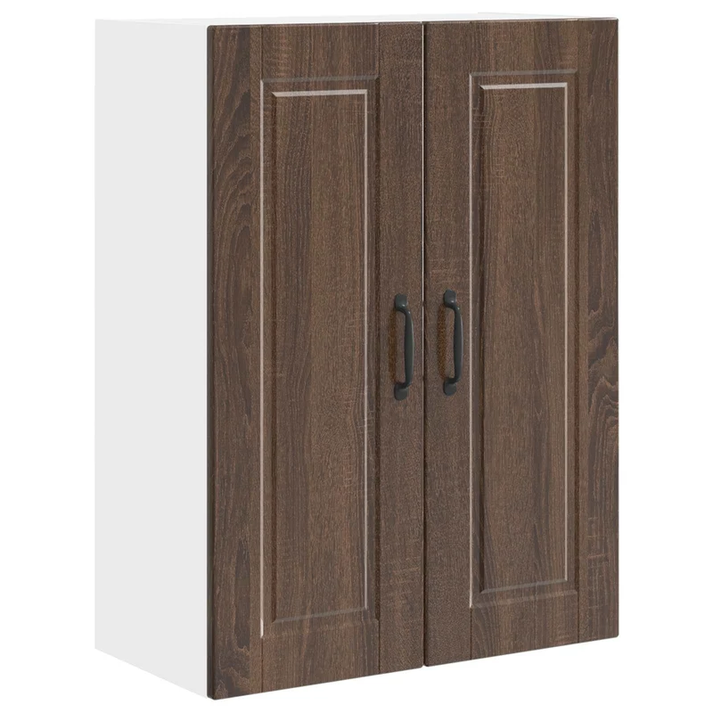 Armoire de cuisine design moderne murale 60 x 31 x 80 cm rangement fonctionnel en bois d'ingénierie chêne brun 02_0054395