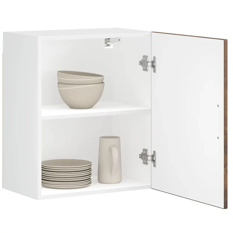 Lot de 2 armoires murales cuisine chêne fumé design pratique rangement 50 x 31 x 60 cm en bois d'ingénierie 02_0050353
