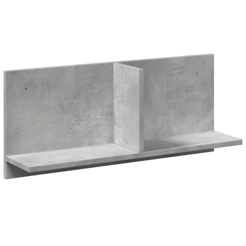 Armoire murale flottante moderne rangement gain de place 70 x 16,5 x 30 cm en bois d'ingénierie gris béton 02_0050580