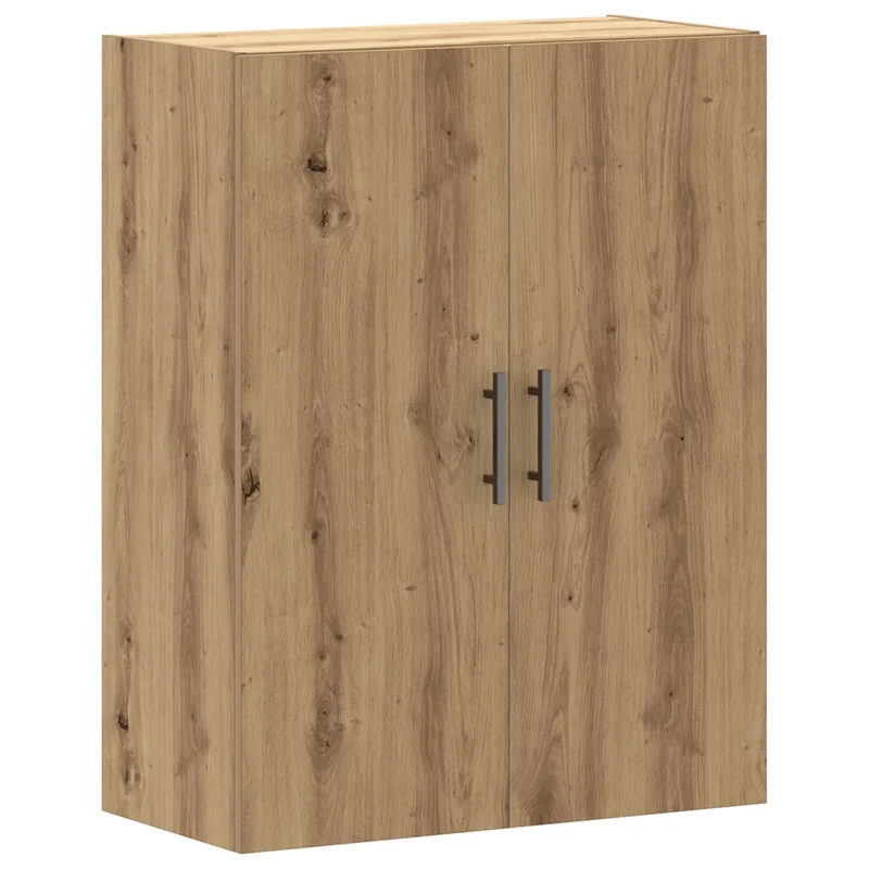 Armoire murale design pratique rangement suspendu 69,5 x 34 x 90 cm en bois d'ingénierie chêne artisanal 02_0051129