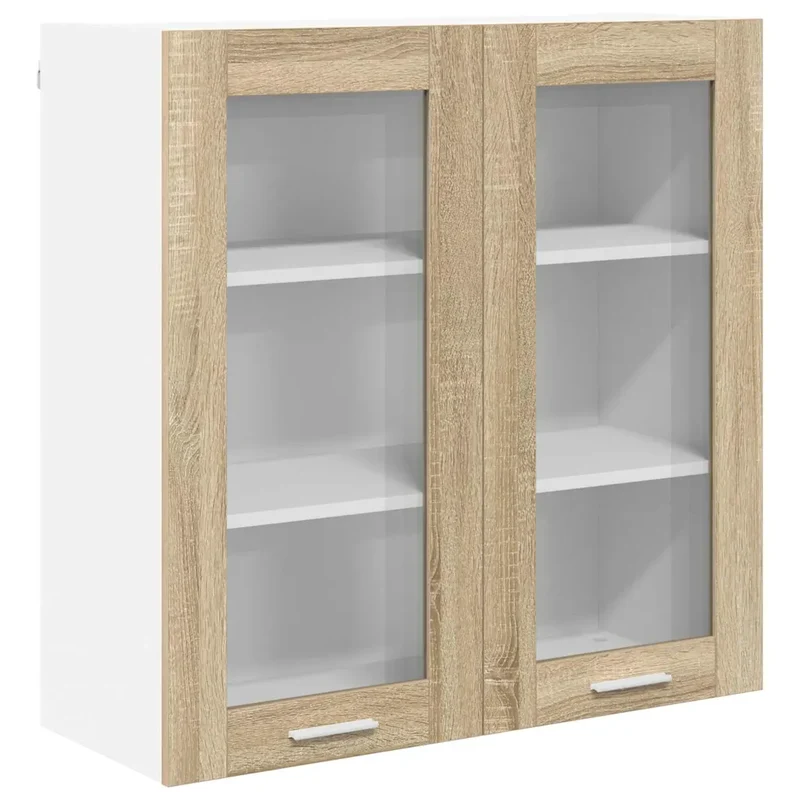 Armoire suspendue moderne avec grand espace de stockage 80 x 31 x 80 cm en bois d'ingénierie chêne sonoma 02_0053363
