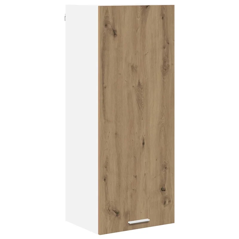 Armoire suspendue moderne design épuré 40 x 31 x 100 cm grand espace de rangement en bois d'ingénierie chêne artisan 02_0053384