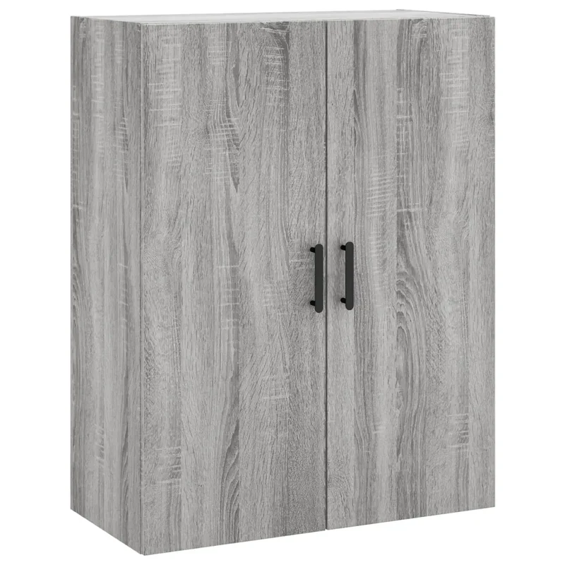 Armoire murale polyvalente design pratique rangement 69,5 x 34 x 90 cm en bois d'ingénierie gris 02_0048590