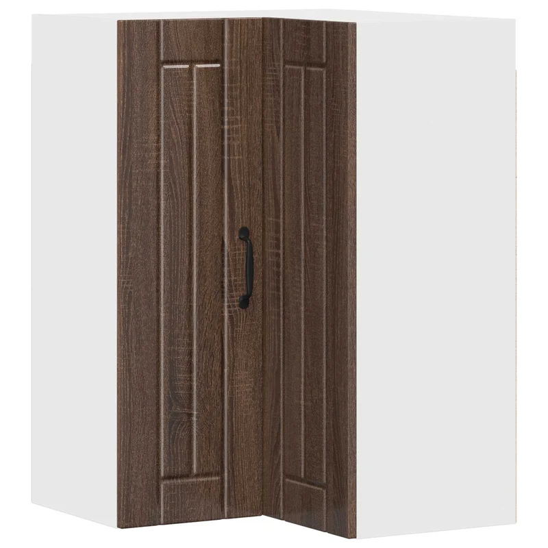 Armoire de cuisine moderne pratique rangement 57 x 57 x 80 cm en bois d'ingénierie chêne brun 02_0054099