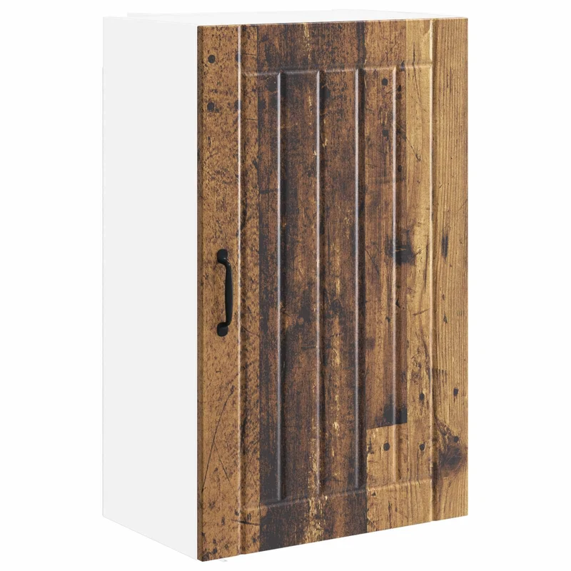 Armoire de cuisine moderne rectangulaire 50 x 31 x 80 cm rangement pratique style épuré en bois d'ingénierie bois ancien 02_0054060