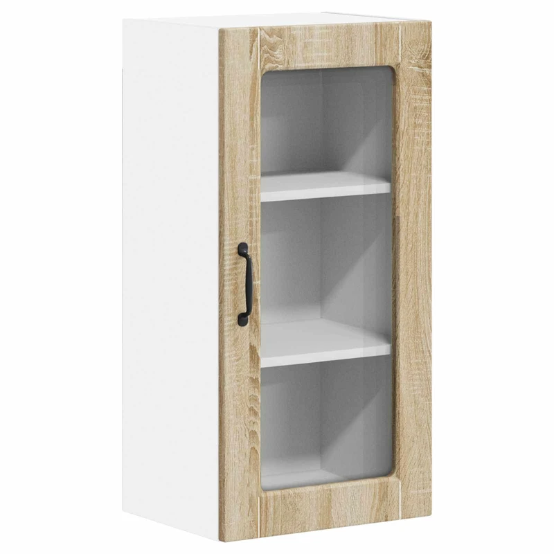 Armoire de cuisine moderne étagères fonctionnelles 40 x 31 x 80 cm en bois d'ingénierie chêne sonoma 02_0054008