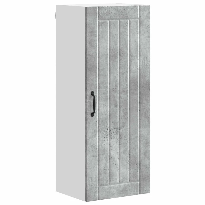 Armoire de cuisine moderne rectangulaire design fonctionnel 40 x 31 x 100 cm en bois d'ingénierie gris béton 02_0054135
