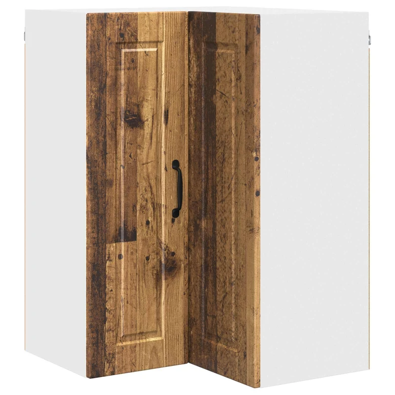 Armoire de cuisine moderne murale avec étagères 57 x 57 x 80 cm rangement pratique style contemporain en bois ancien 02_0054426