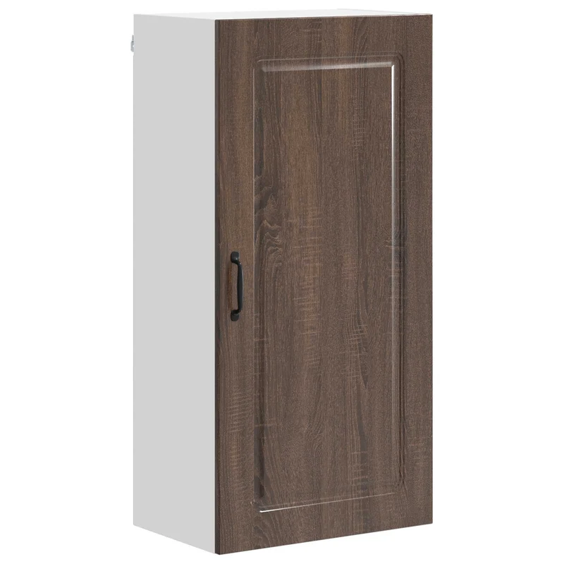 Armoire de cuisine rectangulaire moderne espace de rangement 50 x 31 x 100 cm en bois d'ingénierie chêne brun 02_0053810
