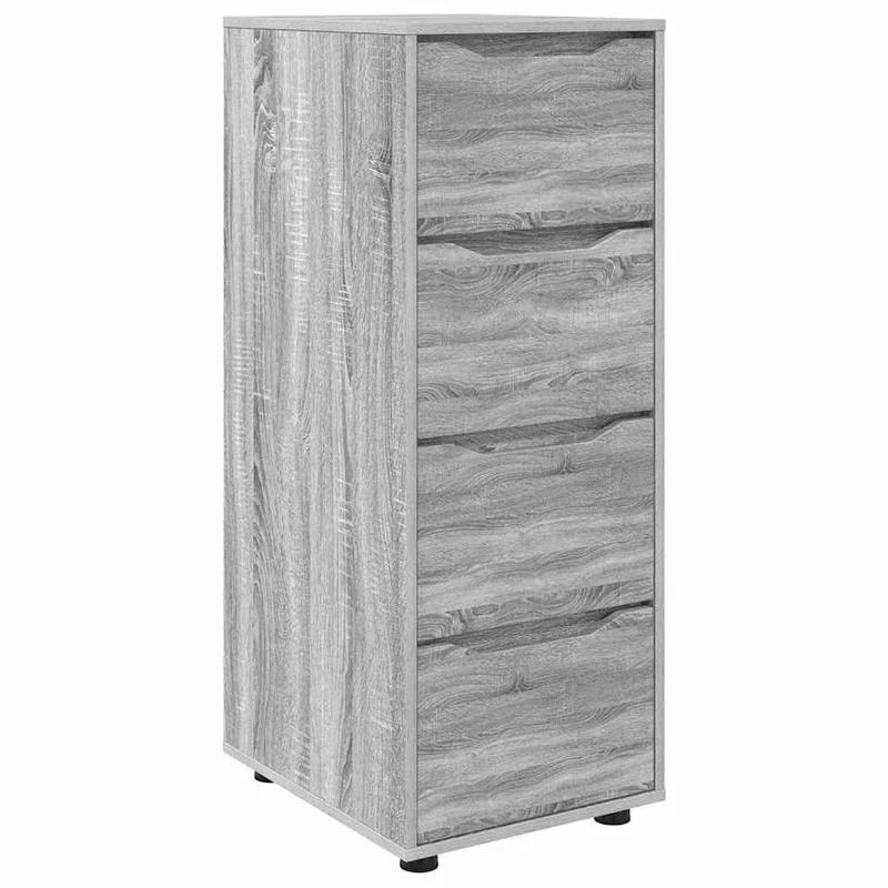 Armoire de rangement rectangulaire fonctionnelle 40 x 48 x 105 cm en bois d'ingénierie gris sonoma 02_0054657