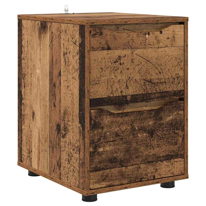 Armoire de rangement rectangulaire fonctionnelle 40 x 48 x 57 cm style minimaliste en bois d'ingénierie bois ancien 02_0054619