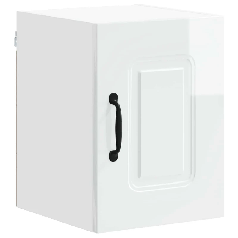 Armoire de cuisine murale rectangulaire pratique design épuré 30 x 31 x 40 cm en bois d'ingénierie blanc brillant 02_0053541
