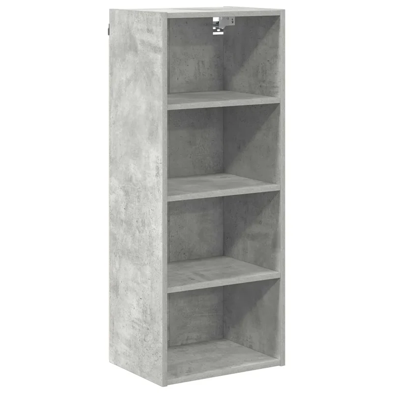 Armoire suspendue moderne espace de rangement 40 x 29,5 x 100 cm en bois d'ingénierie gris béton 02_0053508