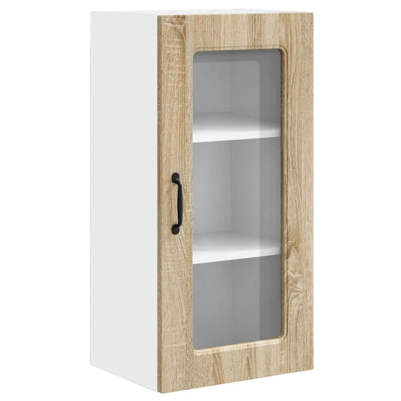 Armoire de cuisine rectangulaire design moderne 40 x 31 x 80 cm grand espace de rangement en bois d'ingénierie chêne sonoma 02_0053667