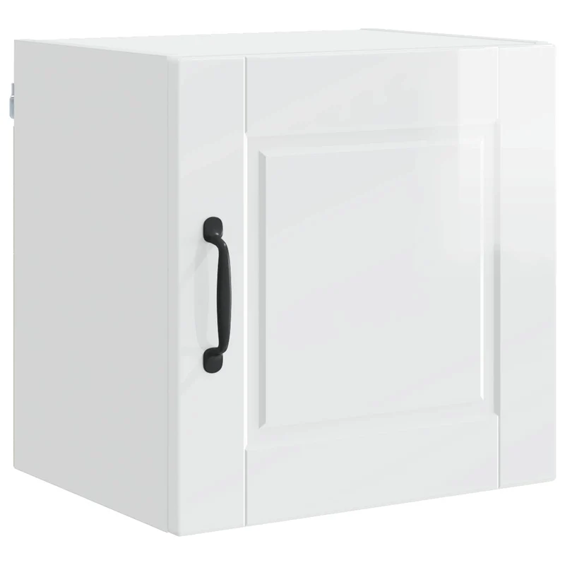 Armoire de cuisine moderne murale rangement pratique 40 x 31 x 40 cm en bois d'ingénierie blanc brillant 02_0054229