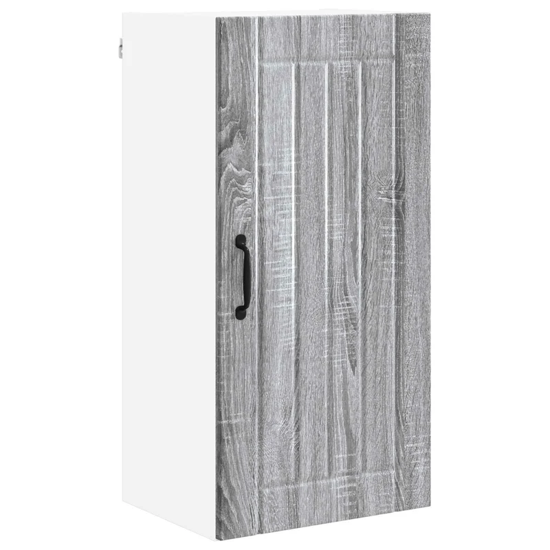 Armoire de cuisine moderne rangement pratique 40 x 31 x 80 cm en bois d'ingénierie gris sonoma 02_0054048