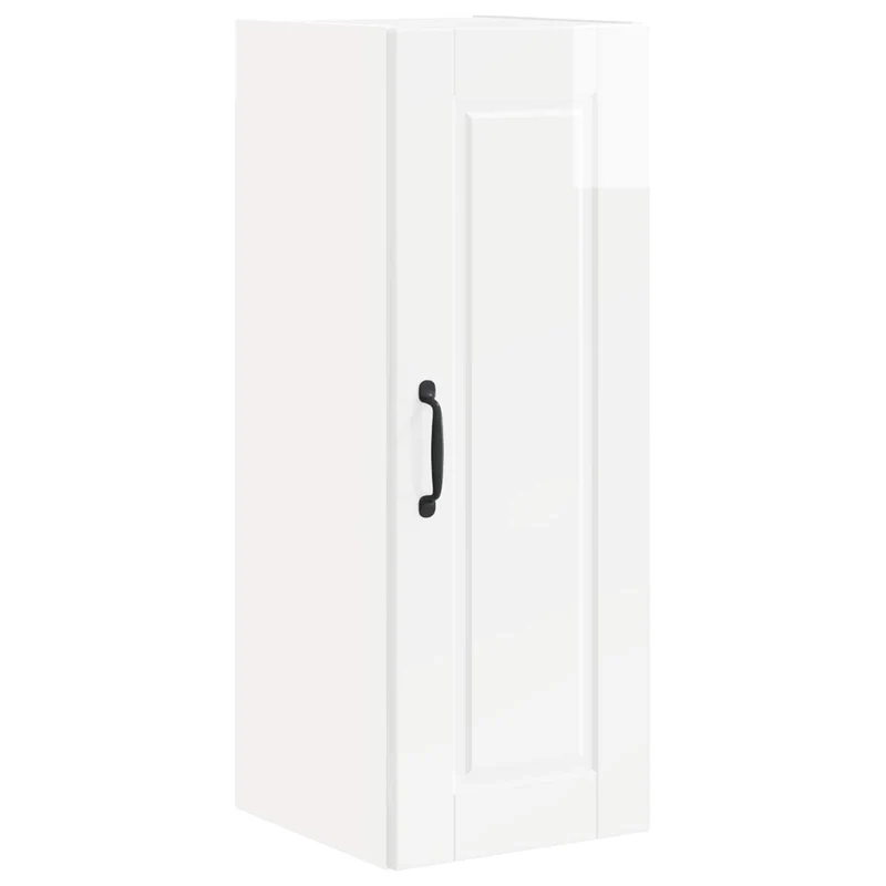Armoire de cuisine murale rangement pratique design moderne 30 x 31 x 80 cm en bois d'ingénierie blanc brillant 02_0054357