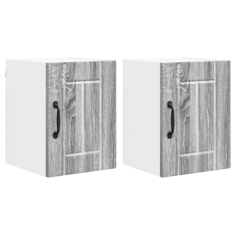 Lot de 2 armoires de cuisine modernes fonctionnelles 30 x 31 x 40 cm en bois d'ingénierie gris sonoma 02_0053896