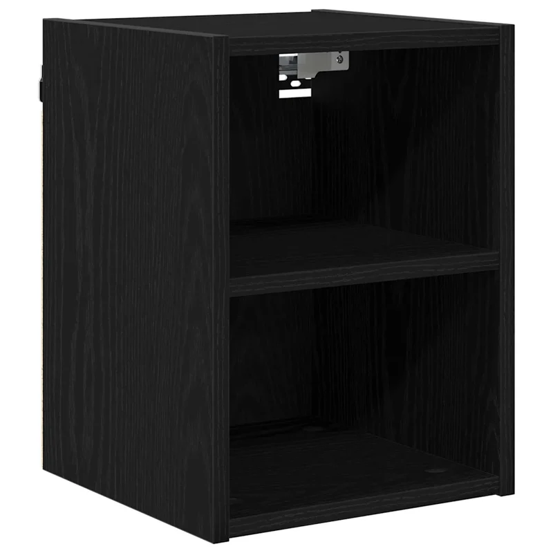 Armoire suspendue moderne rangement cuisine 30 x 29,5 x 40 cm en bois d'ingénierie chêne noir 02_0053450