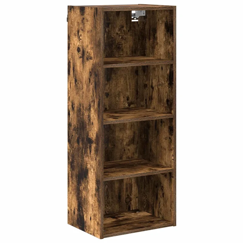 Armoire suspendue moderne avec grand espace de stockage 40 x 29,5 x 100 cm en bois d'ingénierie chêne fumé 02_0053509