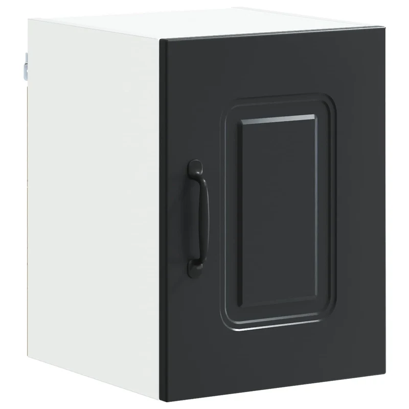 Armoire de cuisine rectangulaire moderne avec grand espace de stockage 30 x 31 x 40 cm en bois d'ingénierie noir 02_0053535