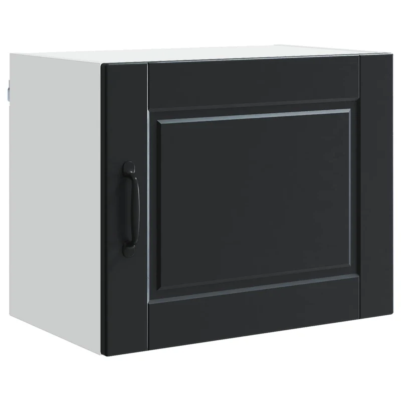 Armoire de cuisine murale moderne 50 x 31 x 40 cm design épuré rangement pratique en bois d'ingénierie noir 02_0054243