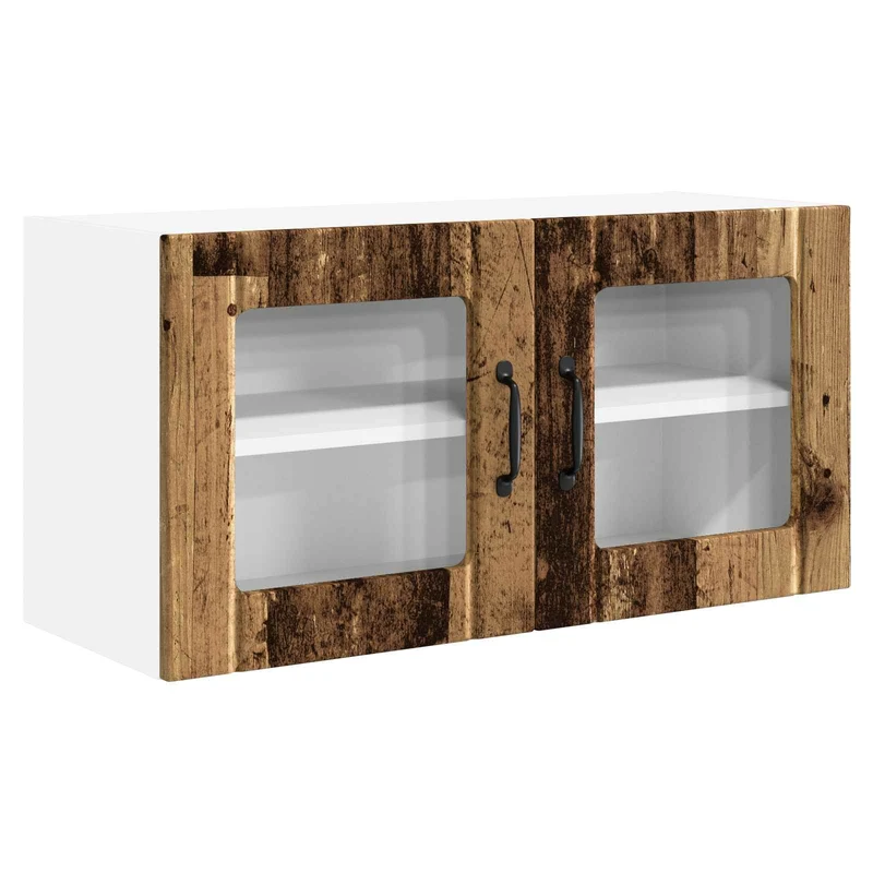 Armoire de cuisine murale moderne avec étagères 80 x 31 x 40 cm en bois d'ingénierie bois ancien 02_0054297