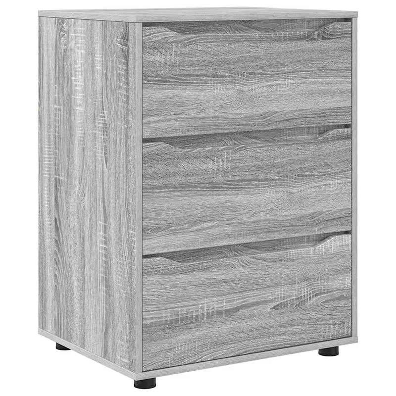Armoire de rangement design minimaliste avec tiroirs 60 x 48 x 81 cm en bois d'ingénierie gris sonoma 02_0054637