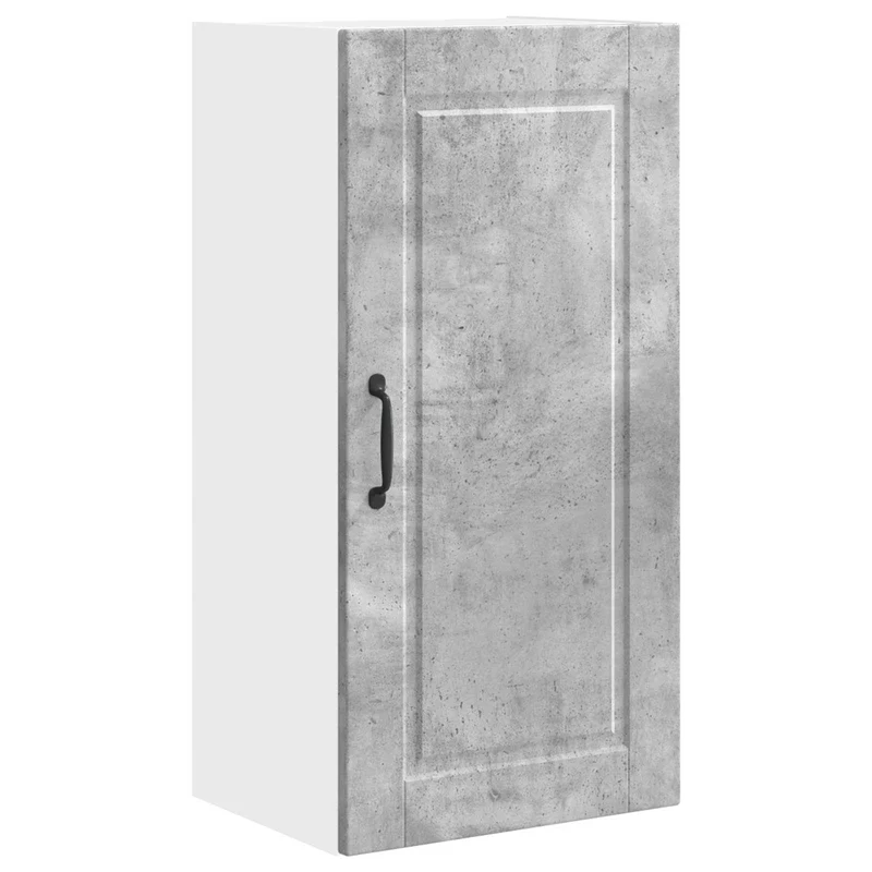 Armoire de cuisine murale moderne rangement ergonomique 40 x 31 x 80 cm en bois d'ingénierie gris béton 02_0054372