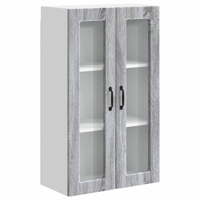 Armoire de cuisine moderne murale rangement pratique 60 x 31 x 100 cm en bois d'ingénierie gris sonoma 02_0054518