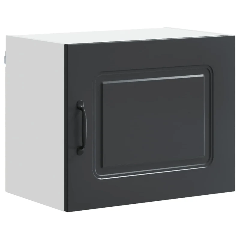 Armoire de cuisine rectangulaire avec grand espace de stockage 50 x 31 x 40 cm en bois d'ingénierie noir 02_0053575