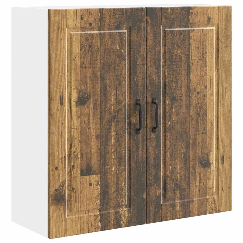 Armoire de cuisine murale moderne avec étagères 80 x 31 x 80 cm rangement pratique style contemporain en bois ancien 02_0054406