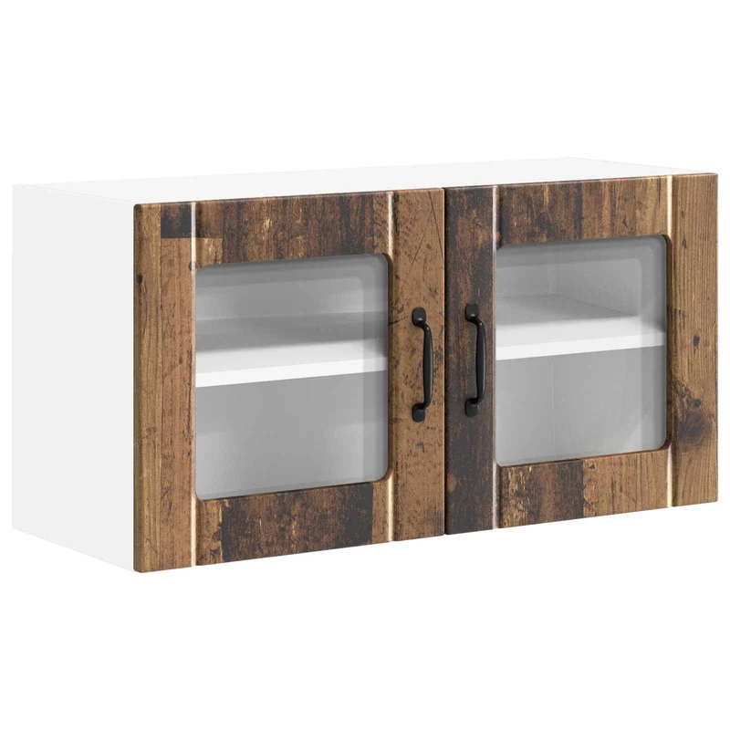 Armoire de cuisine fonctionnelle moderne 80 x 31 x 40 cm en bois d'ingénierie bois ancien 02_0053972