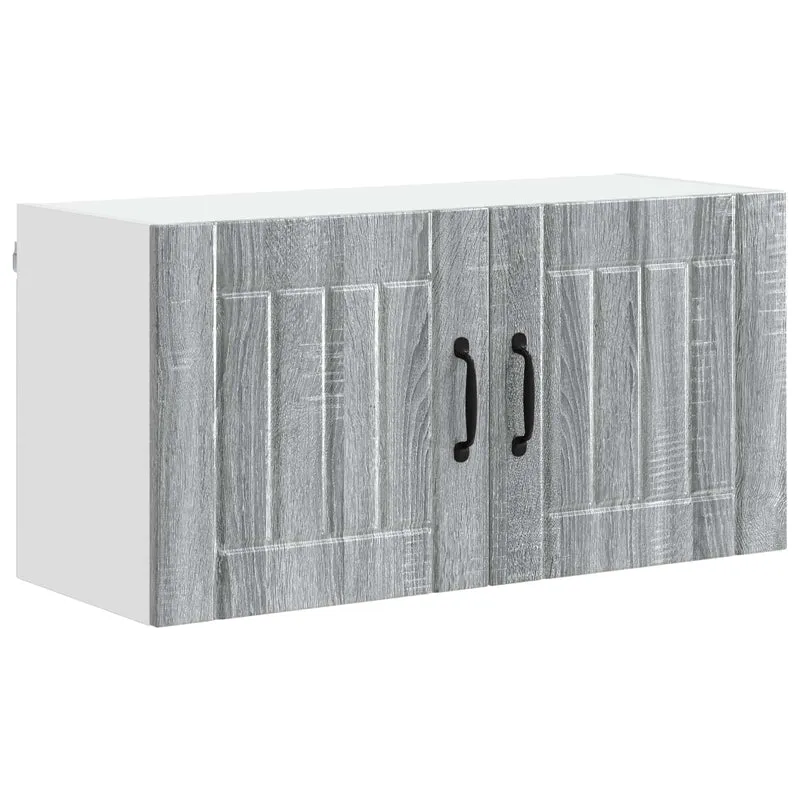 Armoire de cuisine moderne avec rangement pratique 80 x 31 x 40 cm en bois d'ingénierie gris sonoma 02_0053959