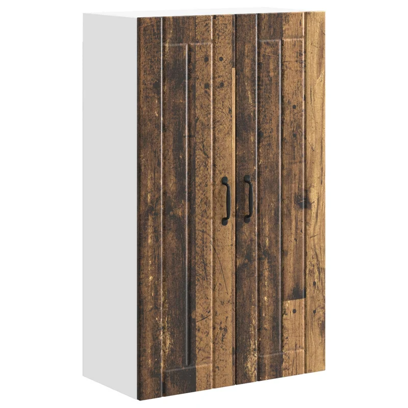 Armoire de cuisine moderne épurée 60 x 31 x 100 cm rangement pratique design minimaliste en bois ancien 02_0054160