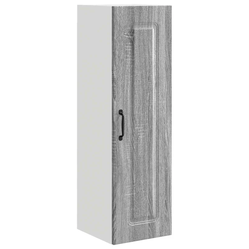 Armoire de cuisine rectangulaire moderne rangement 30 x 31 x 100 cm en bois d'ingénierie gris sonoma 02_0053789