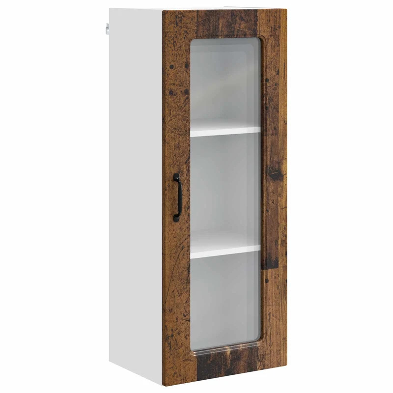 Armoire de cuisine rectangulaire avec grand espace de stockage 40 x 31 x 100 cm en bois d'ingénierie bois ancien 02_0053781