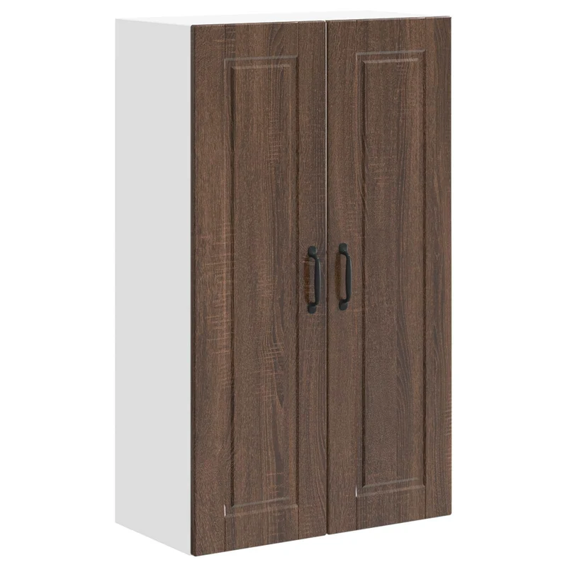 Armoire de cuisine moderne murale avec étagères 60 x 31 x 100 cm en bois d'ingénierie chêne brun 02_0054482