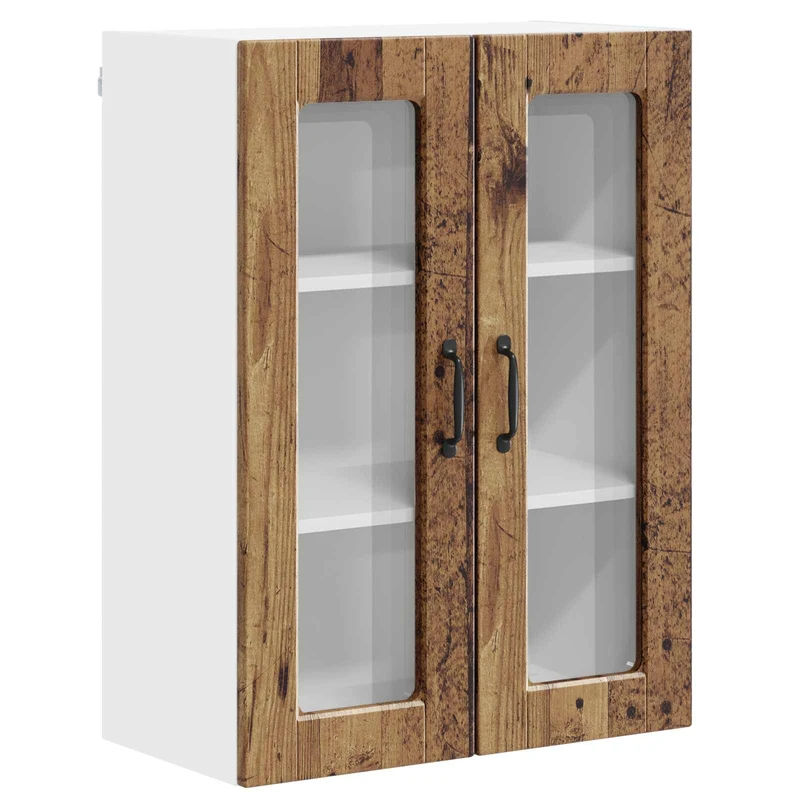 Armoire de cuisine moderne avec étagères design fonctionnelle 60 x 31 x 80 cm en bois d'ingénierie bois ancien 02_0054436