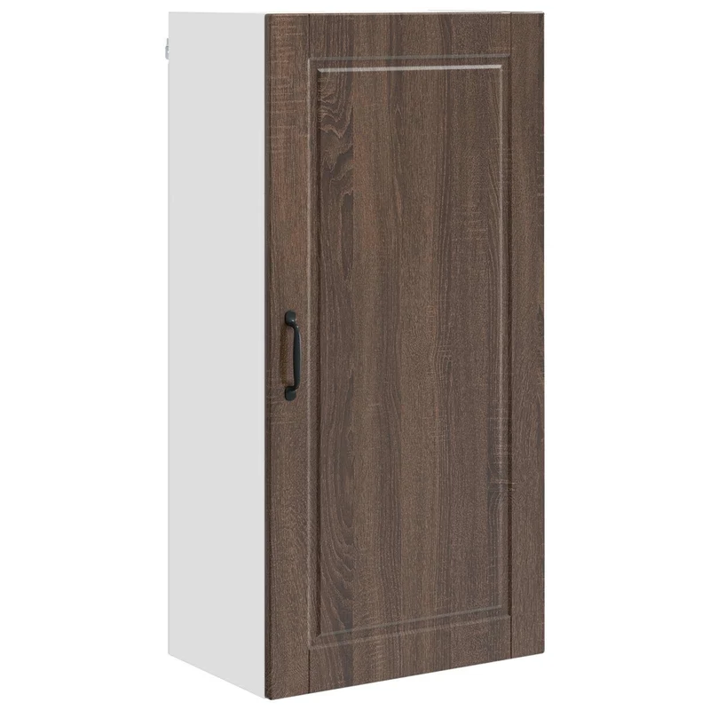 Armoire de cuisine murale moderne avec étagères pour rangement efficacité 50 x 31 x 100 cm en bois d'ingénierie chêne brun 02_0054472