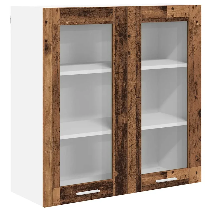 Armoire suspendue moderne usage intérieur 80 x 31 x 80 cm grand espace de rangement en bois d'ingénierie bois ancien 02_0053367