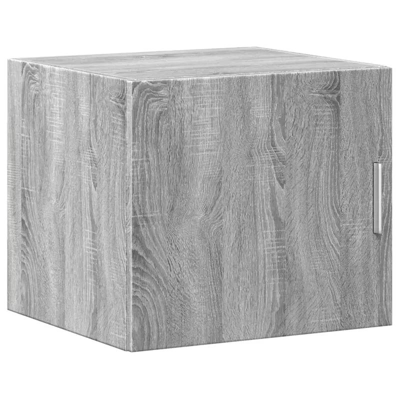 Armoire murale flottante gain de place rangement salon 45 x 42,5 x 40 cm en bois d'ingénierie gris 02_0049491
