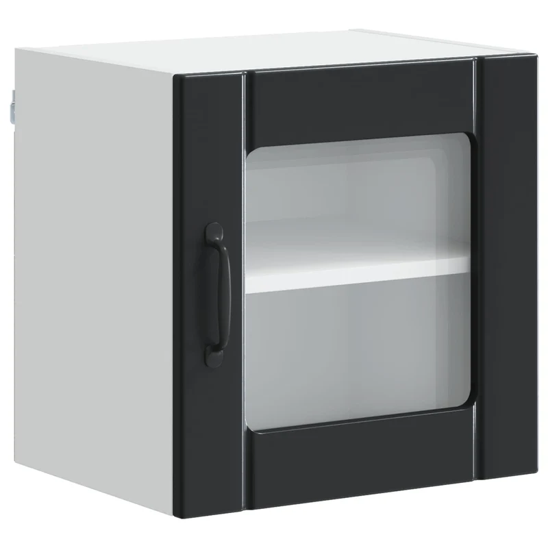 Armoire de cuisine moderne rectangulaire pratique rangement 40 x 31 x 40 cm en bois d'ingénierie noir 02_0053865