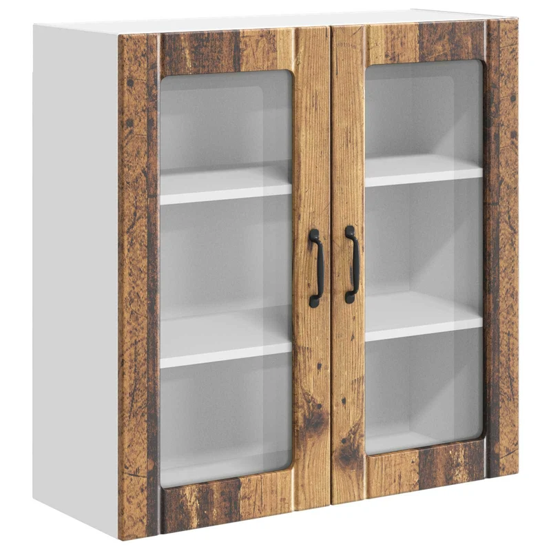 Armoire de cuisine moderne fonctionnelle rangement pratique 80 x 31 x 80 cm en bois d'ingénierie bois ancien 02_0054090