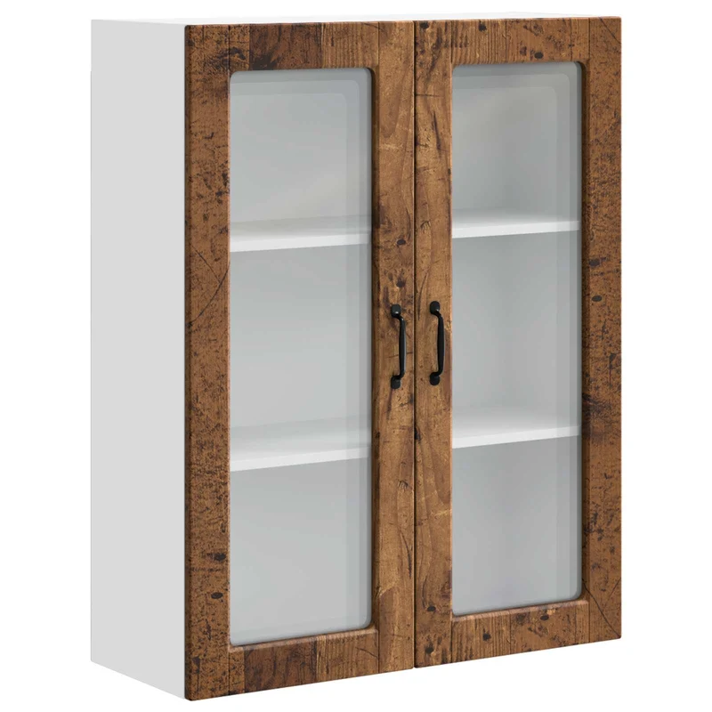 Armoire de cuisine murale moderne avec étagères 80 x 31 x 100 cm en bois d'ingénierie bois ancien 02_0054500
