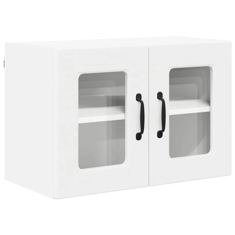 Armoire de cuisine murale moderne 60 x 31 x 40 cm rangements pratiques style épuré en bois d'ingénierie blanc 02_0054309