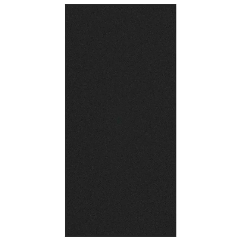 Tapis d'entrée rectangulaire design moderne 120 x 250 cm hypoallergénique confortable en polyamide noir 02_0057962