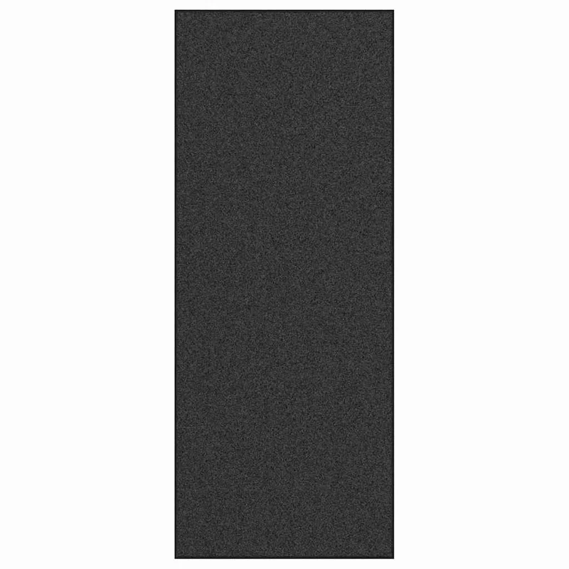 Tapis d'entrée rectangulaire design moderne 120 x 300 cm base antidérapante pratique en polyamide noir 02_0057969
