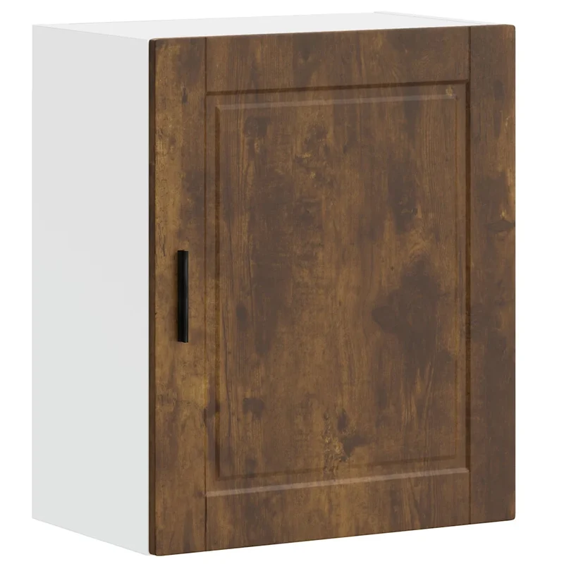 Armoire murale de cuisine design pratique rangement 50 x 31 x 60 cm en bois d'ingénierie chêne fumé 02_0050352